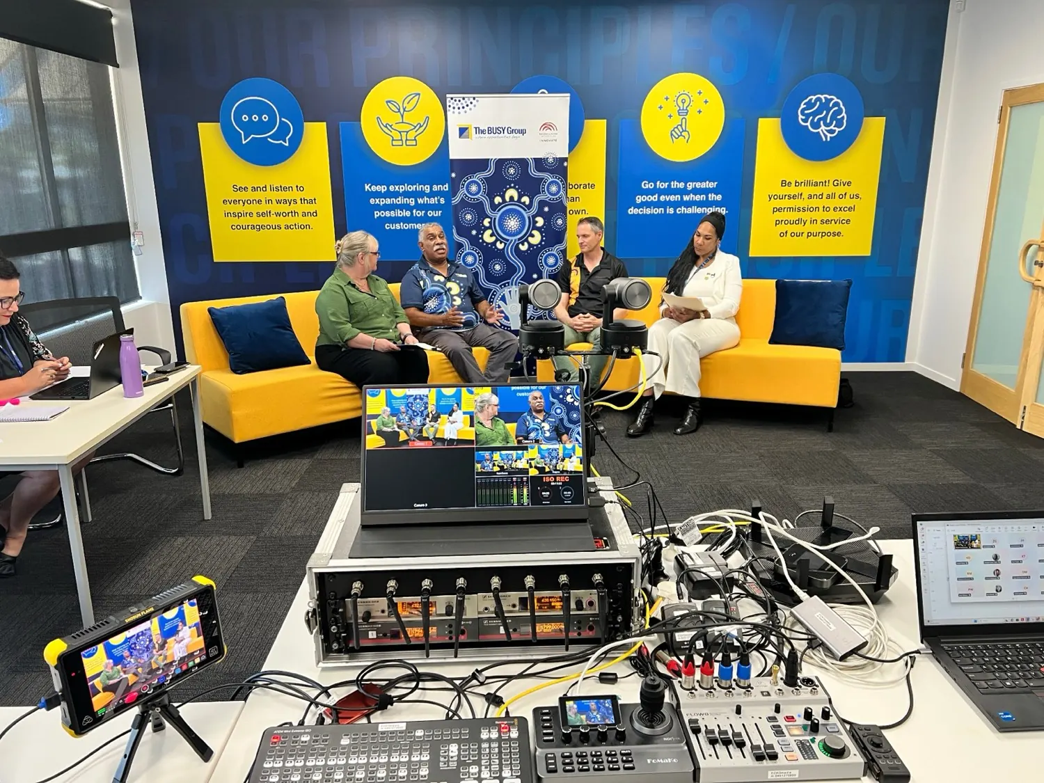 Podcast and panel discussion recording